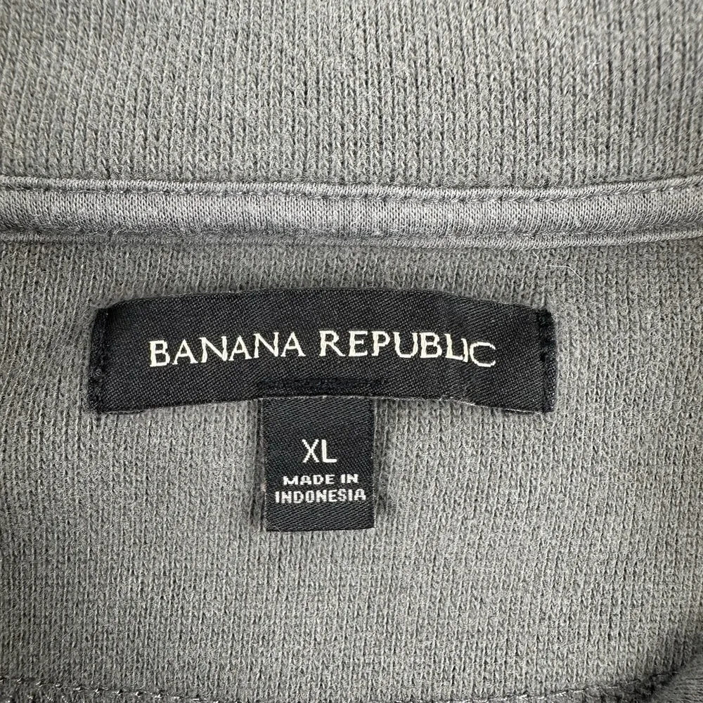 Banana Republic Men's‎ Gray Waffle Quarter Zip Pullover Size XL